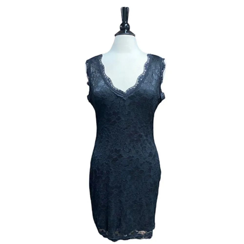 Liberty Love Black Sleeveless Lace Dress Size Large NWOT